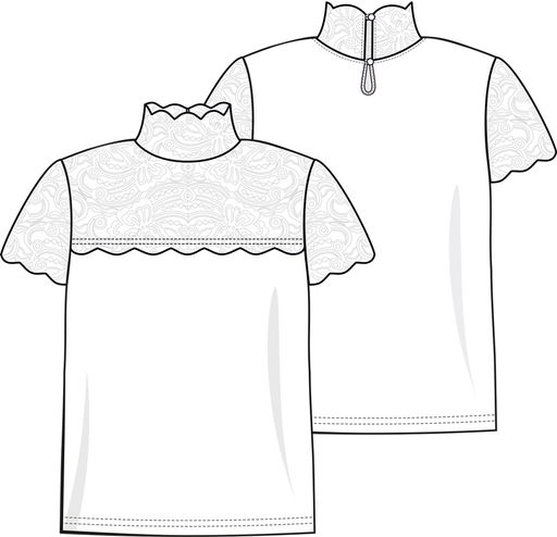 Джемпер для девочки 61359/1 Белый* 350 Lets go