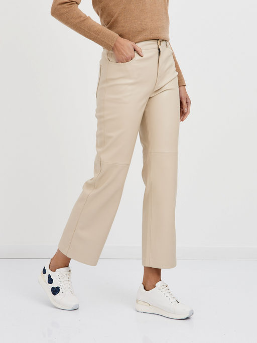 брюки женские из экокожи укороченные - Glenfield фото 3