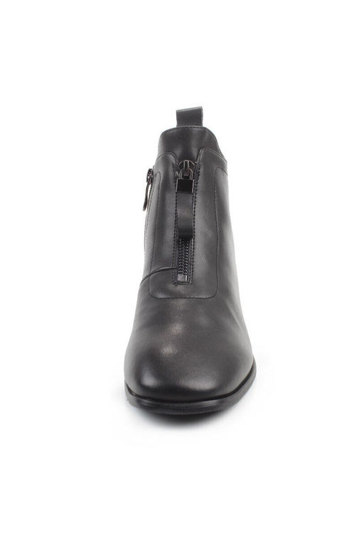 01-M43-16 BLACK Ботинки демисезонные женские (натуральная кожа)
