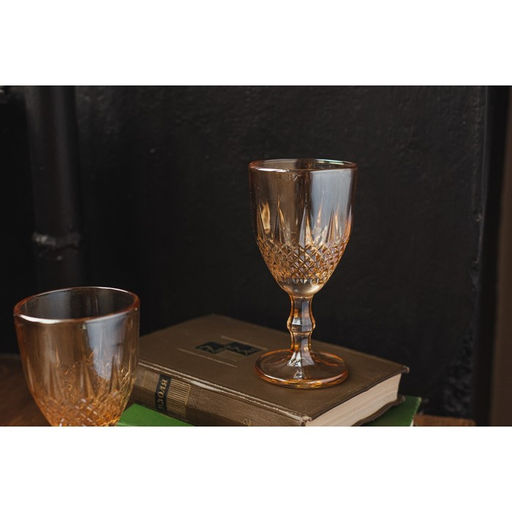 Набор бокалов Доляна Одри, 210 мл, 2 шт., стекло, золотистый  фото 5