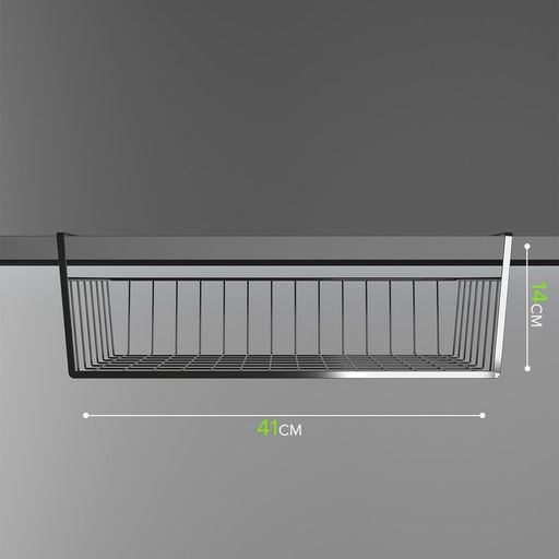 Корзина сетчатая навесная на полку Доляна, 40×25×14 см, хром