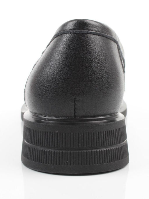 03-PDEB105-1 BLACK Лоферы женские (натуральная кожа)