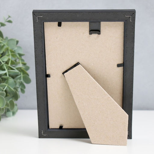 Цена за 2 шт. Фоторамка пластик "Камея" 10x15 см, чёрный (пластиковый экран)