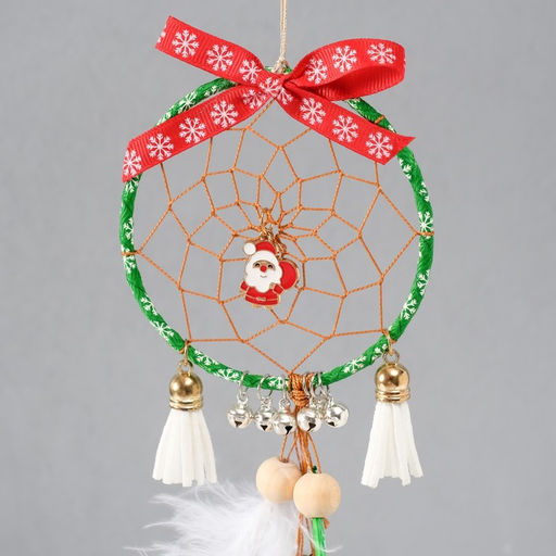 Ловец снов амулет Рождественский олень, с бубенцами, 9?23 см