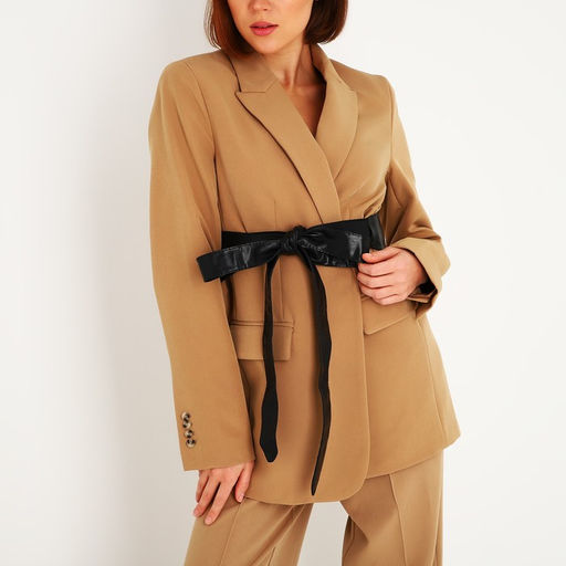 Пояс-кушак, ширина 8.5 см, цвет чёрный - Simaland фото 5