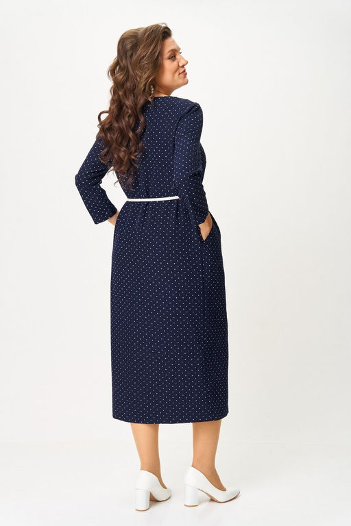Платье Svetlana Style 2176 синий+горох