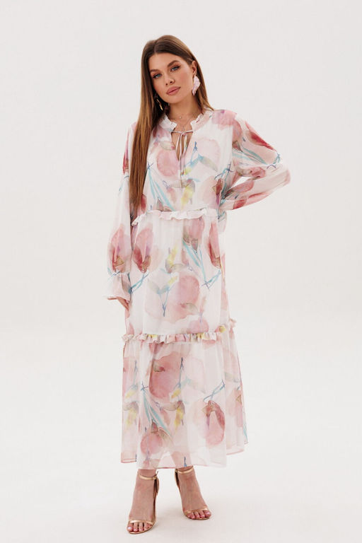 Платье AmberA 1130-3 цветы  фото 6