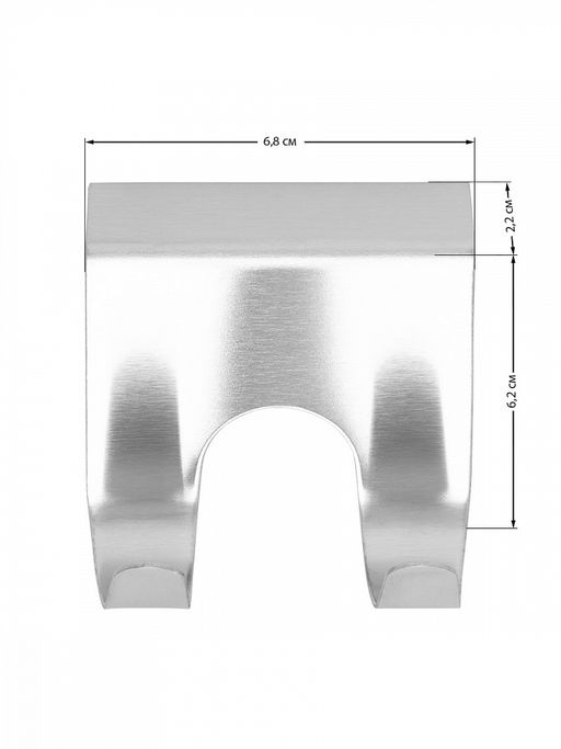 Набор крючков на кухонную дверцу, 2 шт серый нержавеющая сталь - Lucky фото 5