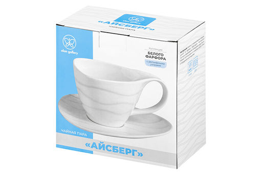 Чайн. пара 2 пр. 300 мл Айсберг волны белая - Elan gallery фото 10