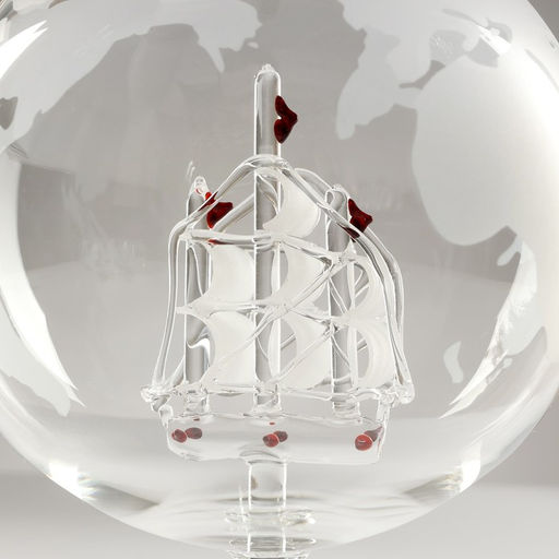 Мини-Бар «Карта мира», на подносе, на 4 персоны, штоф 930 мл, стаканы 300 мл, 19×34×23 см, стекло, дерево