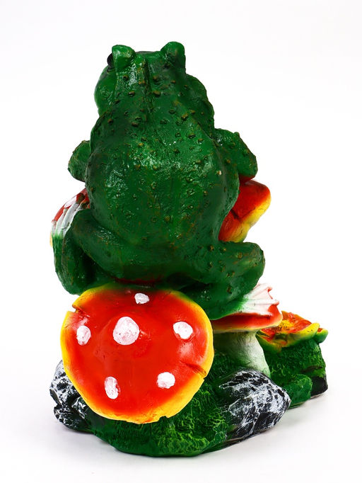 Садовая фигура из полистоуна «Лягушки и мухоморы», 35×25×38 см