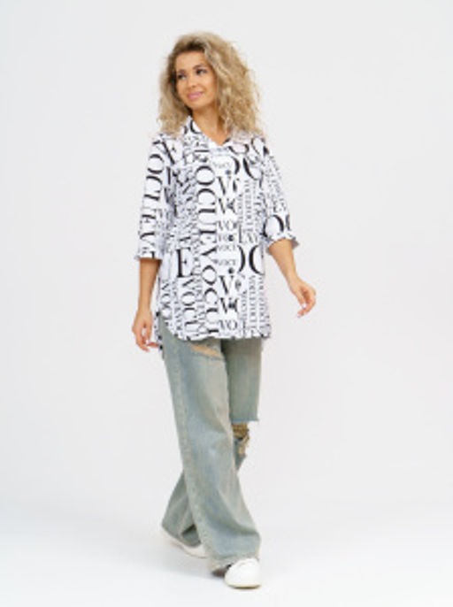 445 Туника "Буквы на белом"