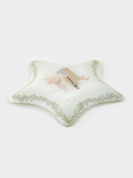 Блюдо сервировочное новогоднее Доляна «Новогодние зверята», d=15 см, стекло, белое