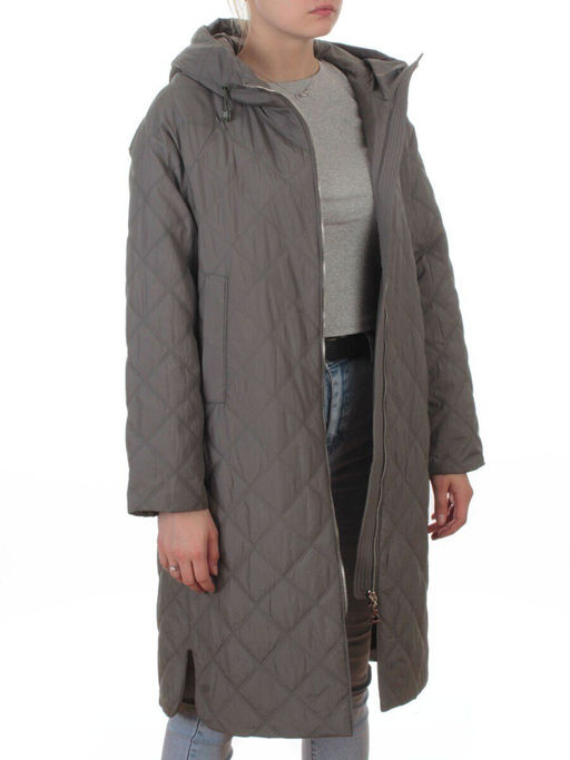 9610 GRAY/GREEN Куртка стеганная демисезонная женская (100 гр. холлофайбер) - Fashion фото 8
