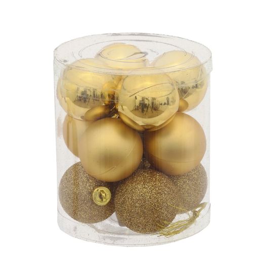 Набор из 12шт Украшение новогоднее "Шар", D 4 см, L10 W10H10,5 см