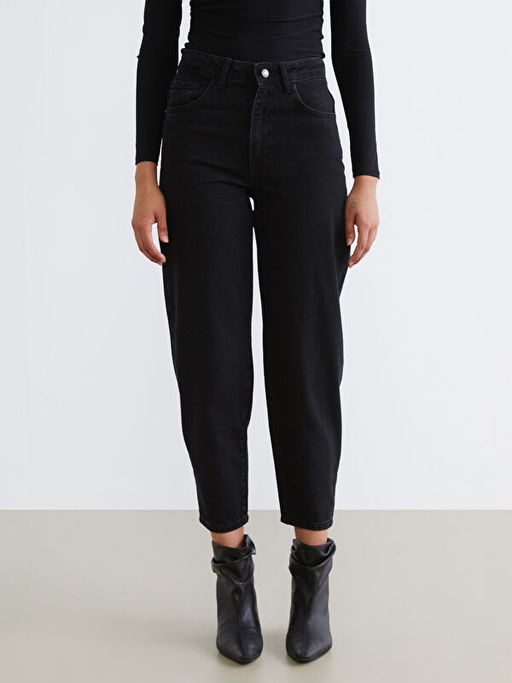 Barrel Fit Kad?n Jean Pantolon