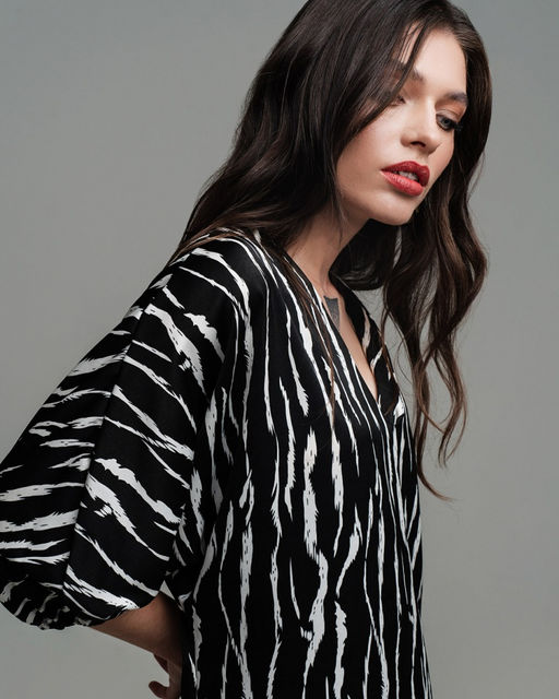 Платье шёлковое с цельнокроеным рукавом FVP001 - Sahar art lab фото 3