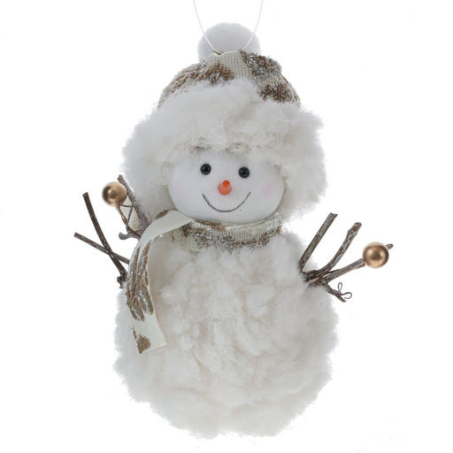Изделие декоративное подвесное "Снеговик", L9 W6 H17 см, 3в.