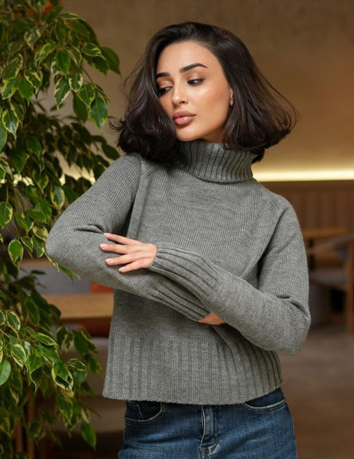 K13187 Джемпер (вязаный трикотаж) ТМ_СЕРЫЙ