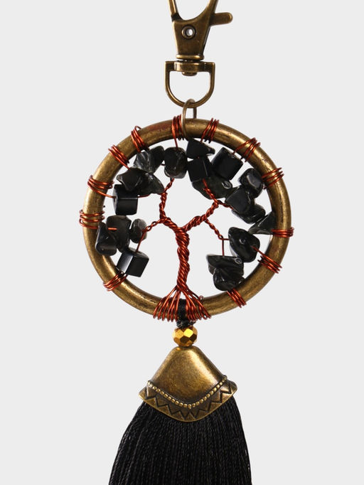 Брелок ловец снов «Великое древо», 19 см, чёрный