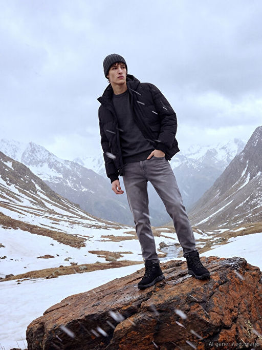 750 Slim Fit ??i Polarl? K??l?k Erkek Jean Pantolon