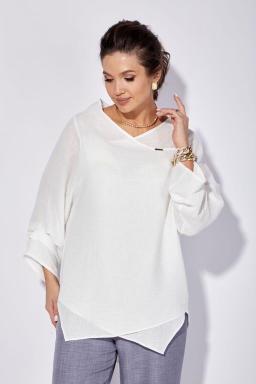 Блуза Anastasia 1115 молочный фото 3