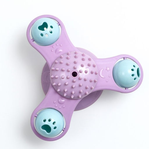 Игрушка-вертушка на присоске для кошек, 3 отсека с бубенчиками, микс цветов - Пижон фото 2