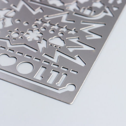 Трафарет металл+линейка "Знаки" 12,5х7,5 см