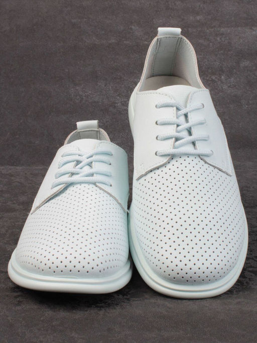 03-PDXL156-3 LT. BLUE Полуботинки женские (натуральная кожа) - Фабричный китай фото 10