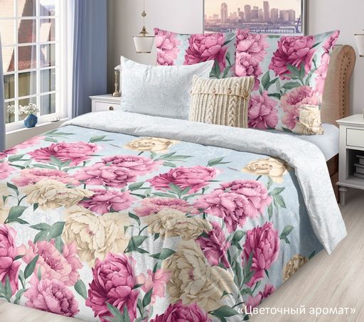 Постельное белье - Бязь Люкс Цветочный аромат 1,5-спальный - Luteks фото 2
