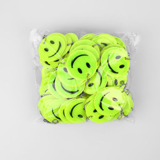 Цена за 100 шт. Светоотражающий элемент «Смайл Классика», 5×5 см, жёлтый