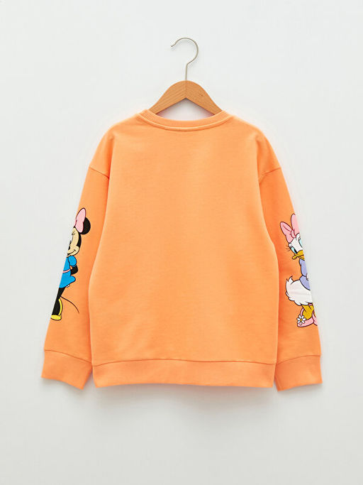 Bisiklet Yaka Minnie ve Arkada?lar? Bask?l? Uzun Kollu K?z ?ocuk Sweatshirt - Waikiki фото 2