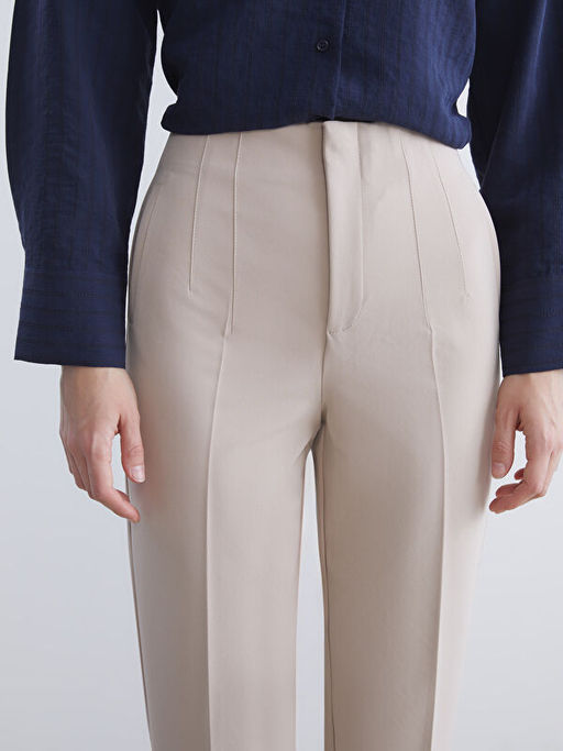 Dar Fit Pileli Kad?n Pantolon