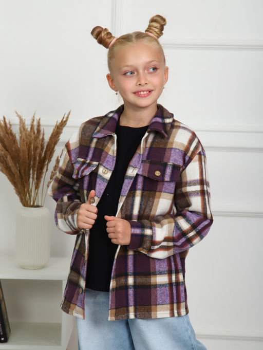 РБ012 Рубашка "Бавария" 2 (фиолетовый; коричневый)