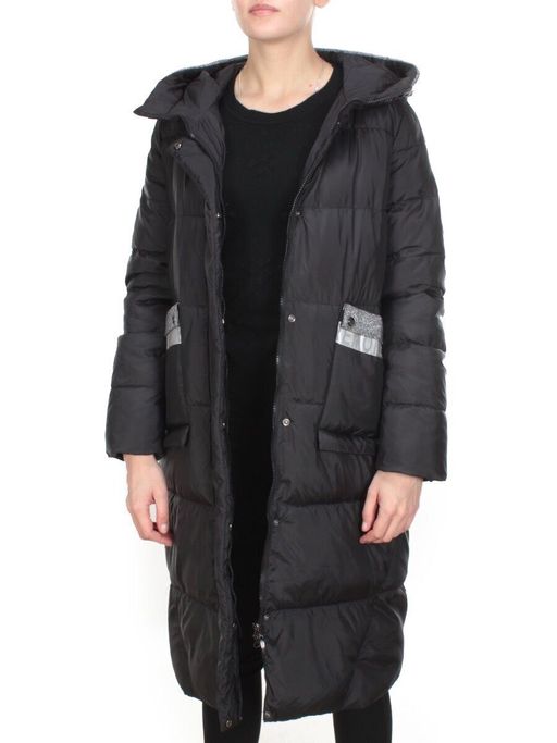 2115 BLACK Пальто зимнее женское MELISACITI (200 гр. холлофайбера) - Fashion фото 9