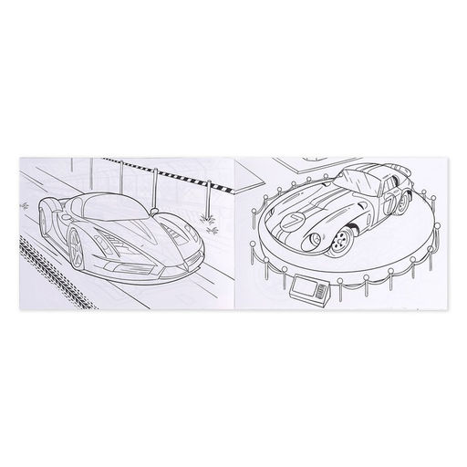 Цена за 3 шт. Раскраска для мальчиков Крутые гонки, 16 стр., А4
