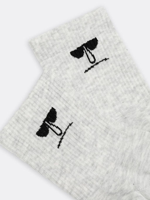 Цена за 5 пар! НОСКИ св.серый меланж 556U-1639