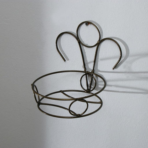 Подвес для кашпо, настенный, на 1 горшок, d=15 см, бронзовый