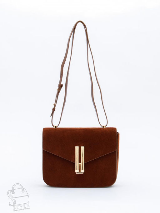 Сумка женская кожаная 1045MF brown Polina&Eiterou  в Новосибирске