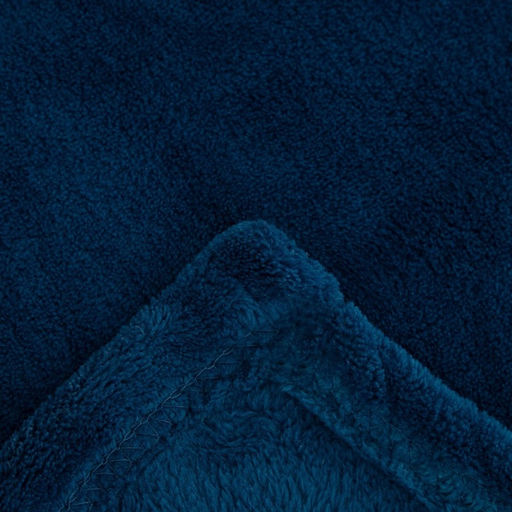 Плед с рукавами «Этель» 150×200 см, корал-флис, 220 г/м², темно-синий