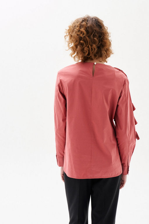 Блузка с декоративным элементом оригами Joan (Цвет: Ягодный) - Morozov Amavie фото 4