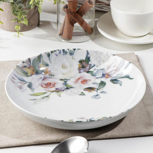 Тарелка глубокая Добрушский завод «Верона», 700 мл, d=20.5 см, фарфор, белая