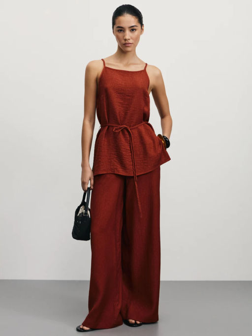 Топ из вискозы на завязках / Zarina  фото 2