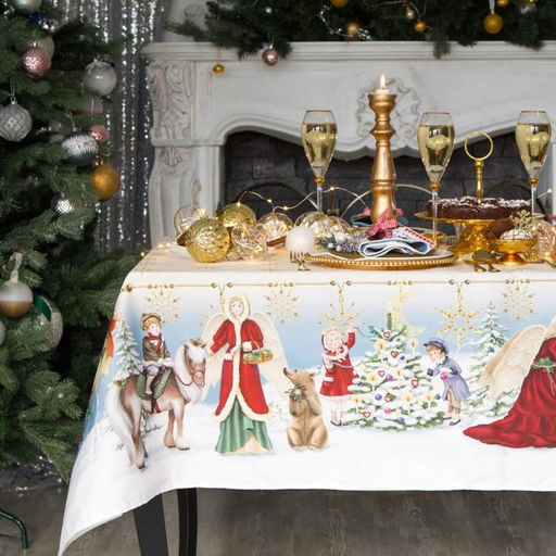 Набор новогодний Christmas time: скатерть 150?220 см +/-3 см с ГМВО, салфетка 40?40 см-12 шт., 100% хлопок