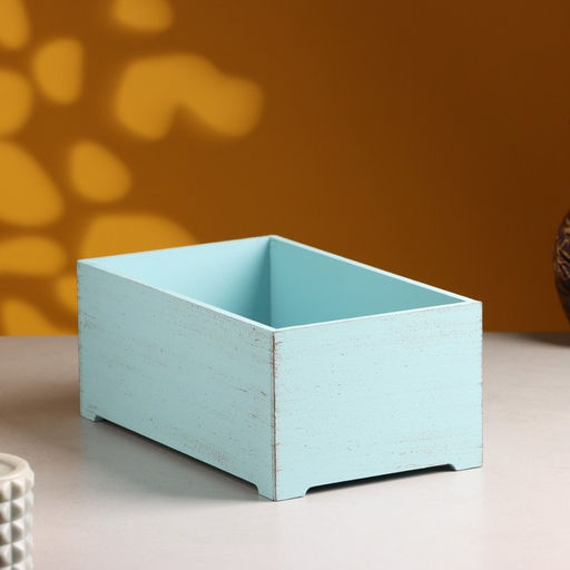 Набор ящиков деревянных Прованс 3 в 1 (25х14,5х10; 23х12,5х9; 21х10х8)см Серо-голубой - Дарим красиво фото 3