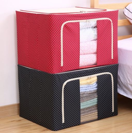 Кофр для хранения с металлическим каркасом Красный 50х40х33см (2605) - Мой органайзер фото 3