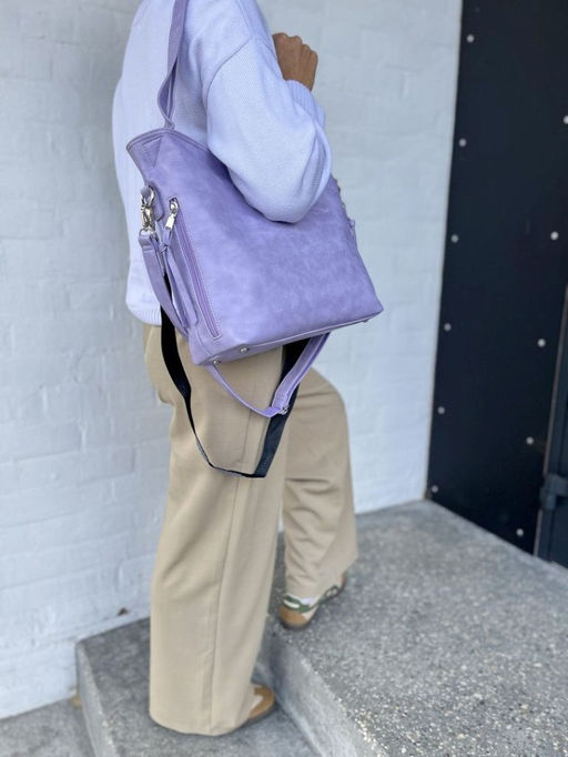 Женская сумка шоппер из эко кожи 0010 Фиолетовый - Kenguluna фото 2