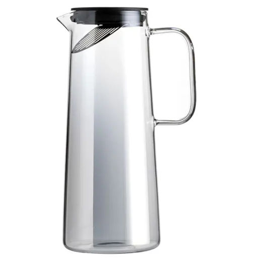 Кувшин с крышкой-ситом, стекло 1400 мл, графит  - BESTCOFFEE фото 2