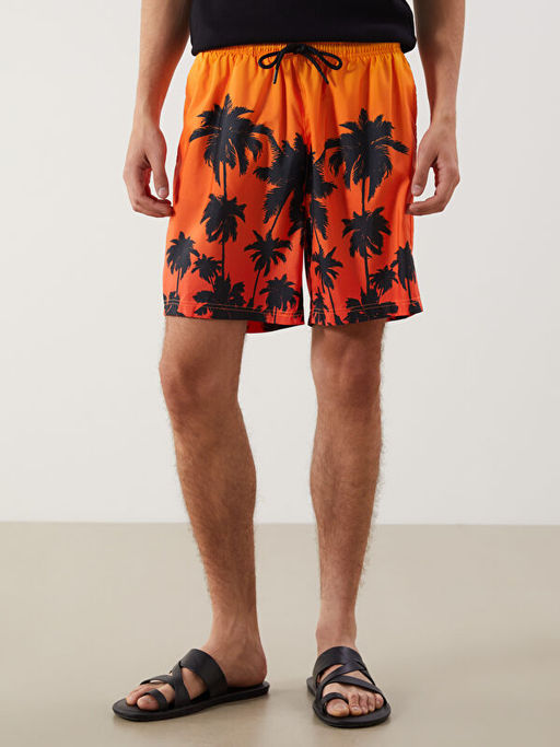 K?sa Boy Desenli Erkek Deniz ?ortu