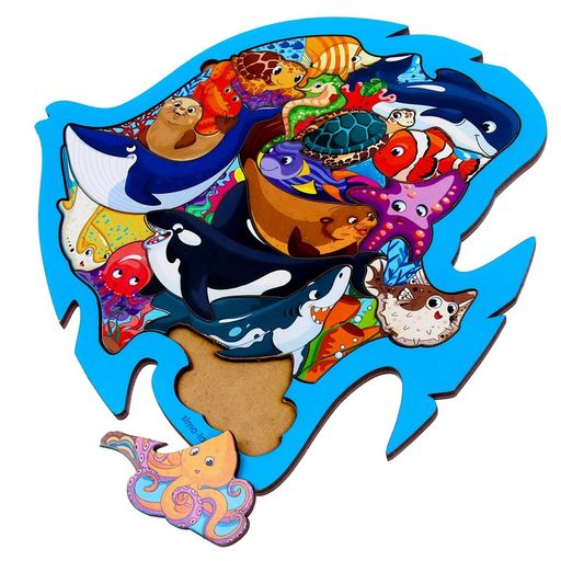 Рамка - вкладыш «Морские друзья», 20 деталей